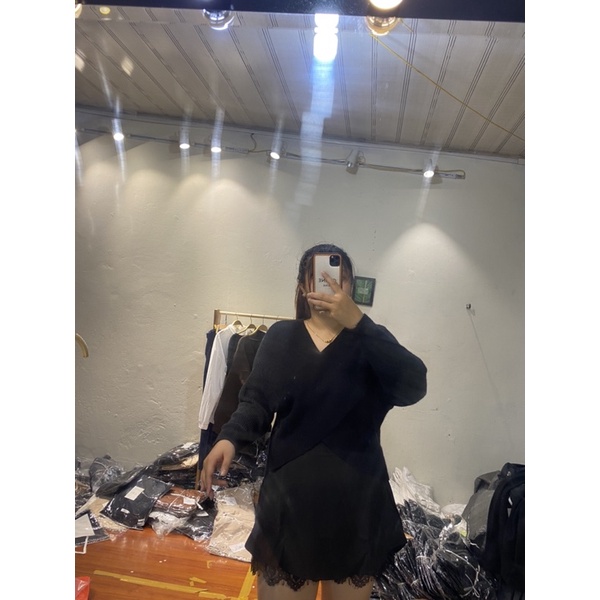 Áo len vạt chéo bigsize v1 120cm