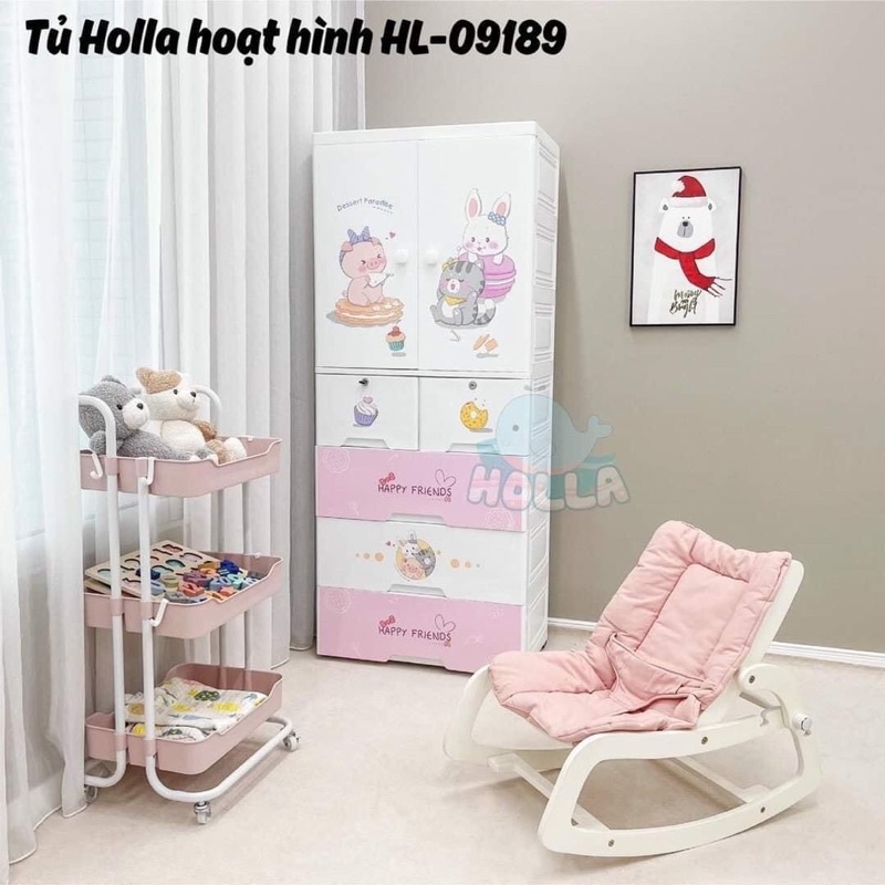 Tủ nhựa Holla hoạt hình 5 tầng HL-09189, HL-09193