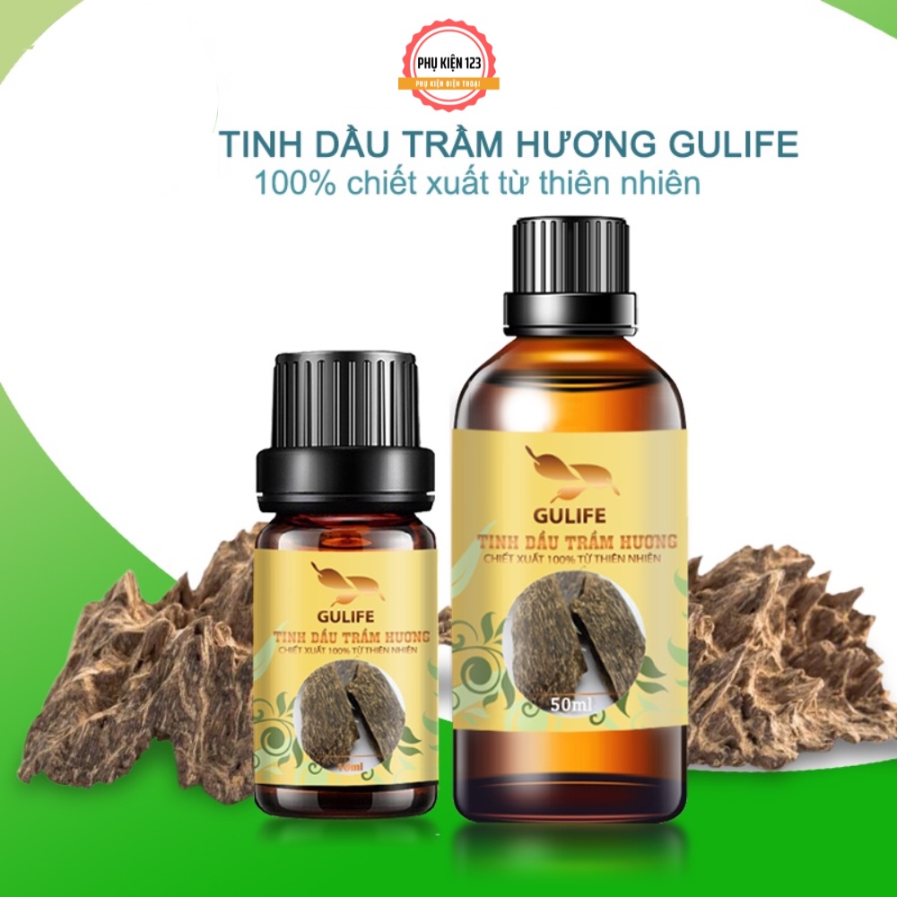 Tinh dầu trầm hương chiết xuất từ thiên nhiên GULIFE  giảm căng thằng thơm phòng và thư giãn