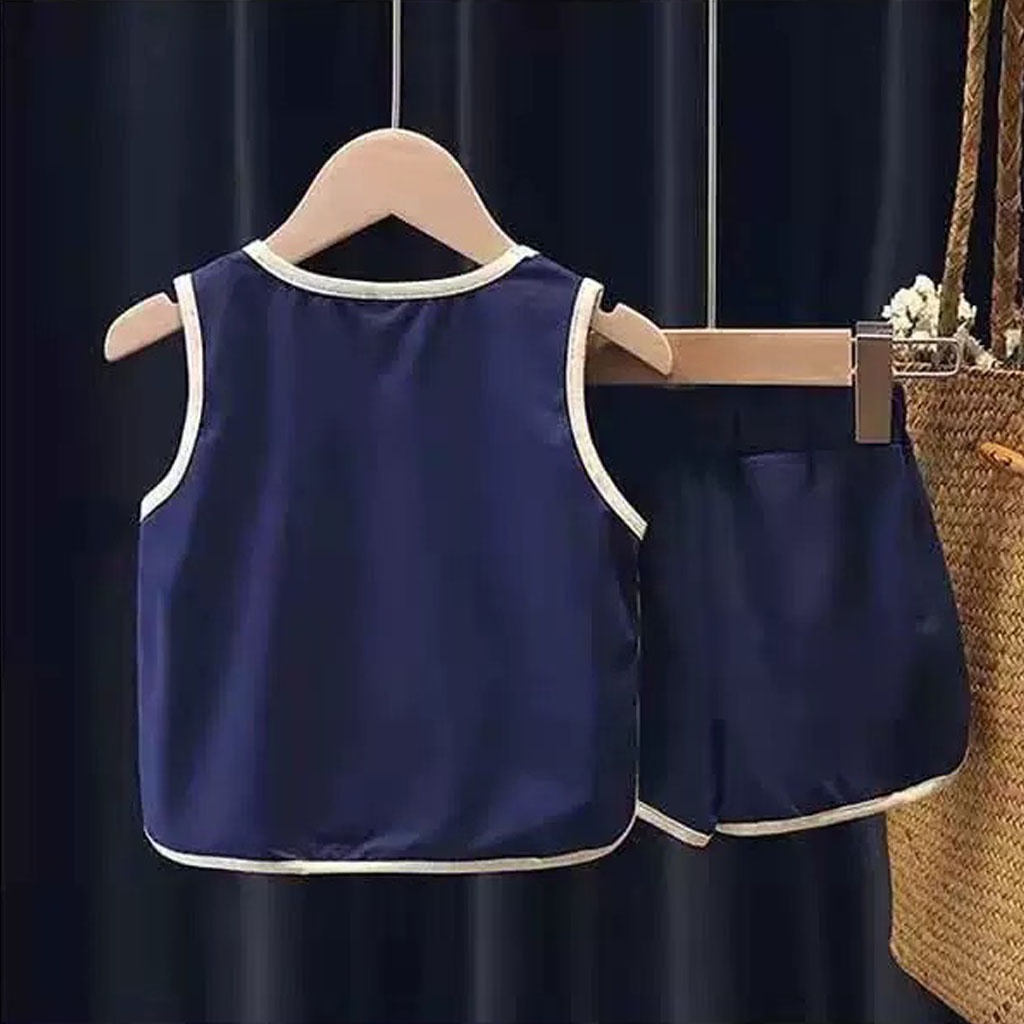 Bộ Ba Lỗ Cho Bé In Chữ Sunny Day, Bộ Sát Nách Cho Bé Chất Cotton Cao Cấp Từ 6-27kg - LILA KIDS