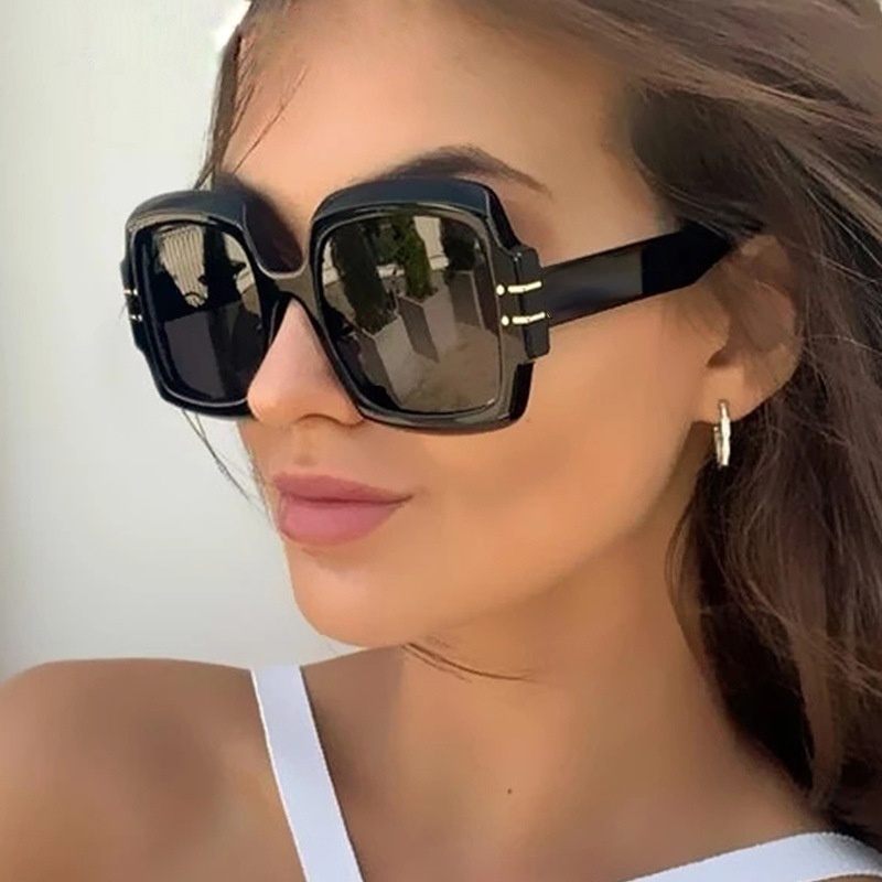 Kính Mát Gọng Vuông Lớn Phong Cách Hàn Quốc Thời Trang Cho Nam Và Nữ 2021