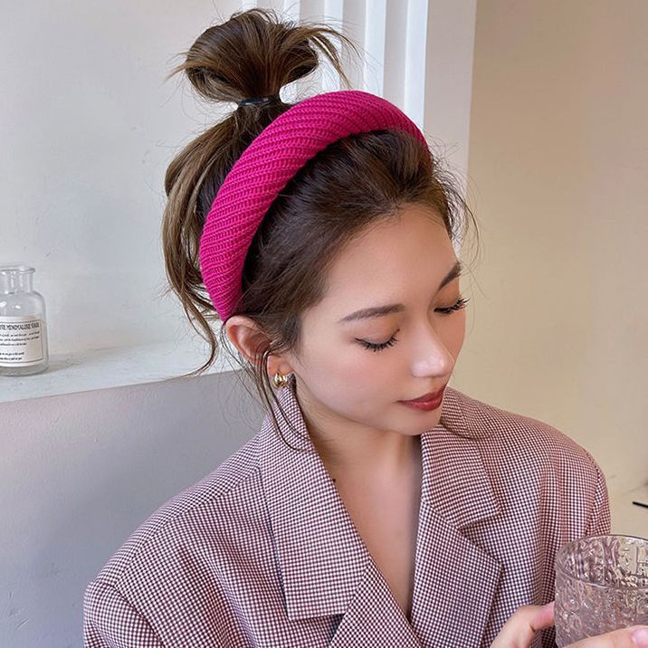 Cài tóc Haimeikang vải len màu kẹo thời trang Hàn Quốc