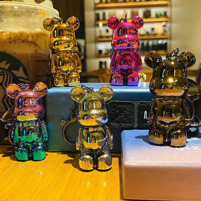 Móc Khoá Bearbrick KOBI Cao Cấp, Móc Khóa Phụ Kiện Túi Xách Gấu Đặc Dây Lấp Lánh Hàn Quốc đủ màu sắc hot trend Tiktok