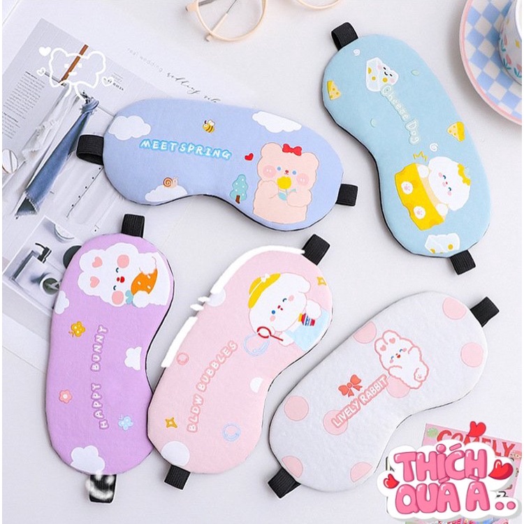 Miếng Che Mắt (Bịt Mắt) Chống Chói Mắt Khi Ngủ Kèm Túi Gel Massage