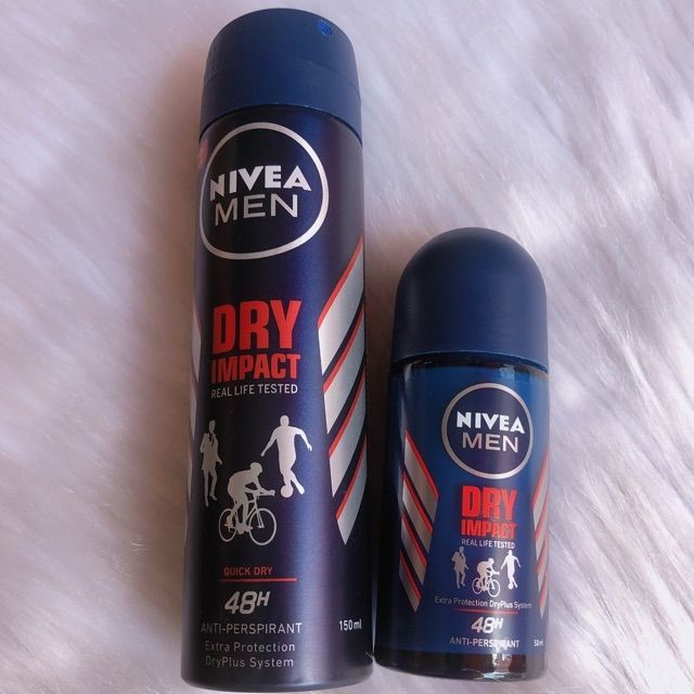 COMBO lăn và xịt khử mùi Nivea chai lớn 50ml