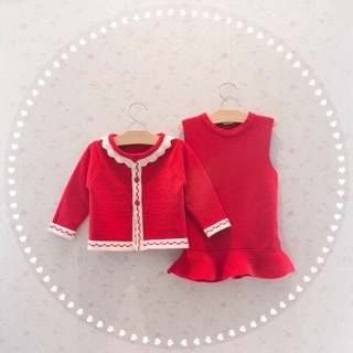 Set váy len cừu cho bé