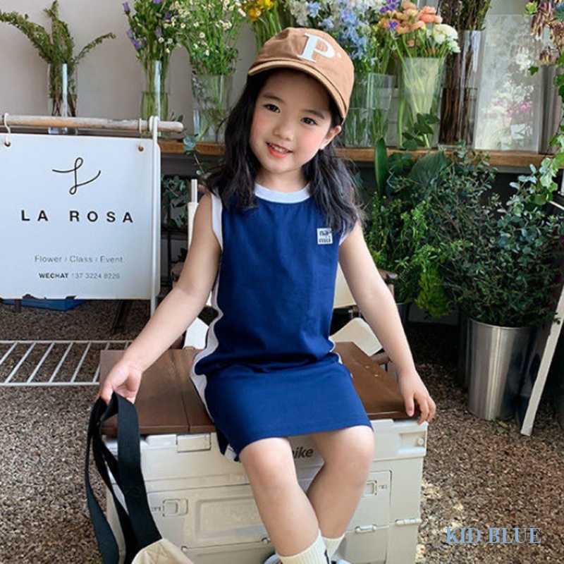 Đầm Thun Ngắn Tay Phong Cách Phương Tây Thời Trang Mùa Hè Mới Cho Bé Gái