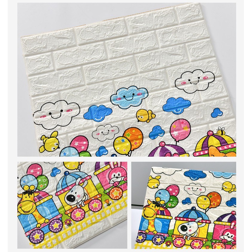 Xốp trang trí mầm non dán tường các hình ngộ nghĩnh, dễ thương - Cách âm cách nhiệt dày 6mm