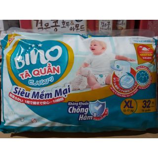 (Tặng 8 miếng)Tã quần Bino size XL32/ M40/L36