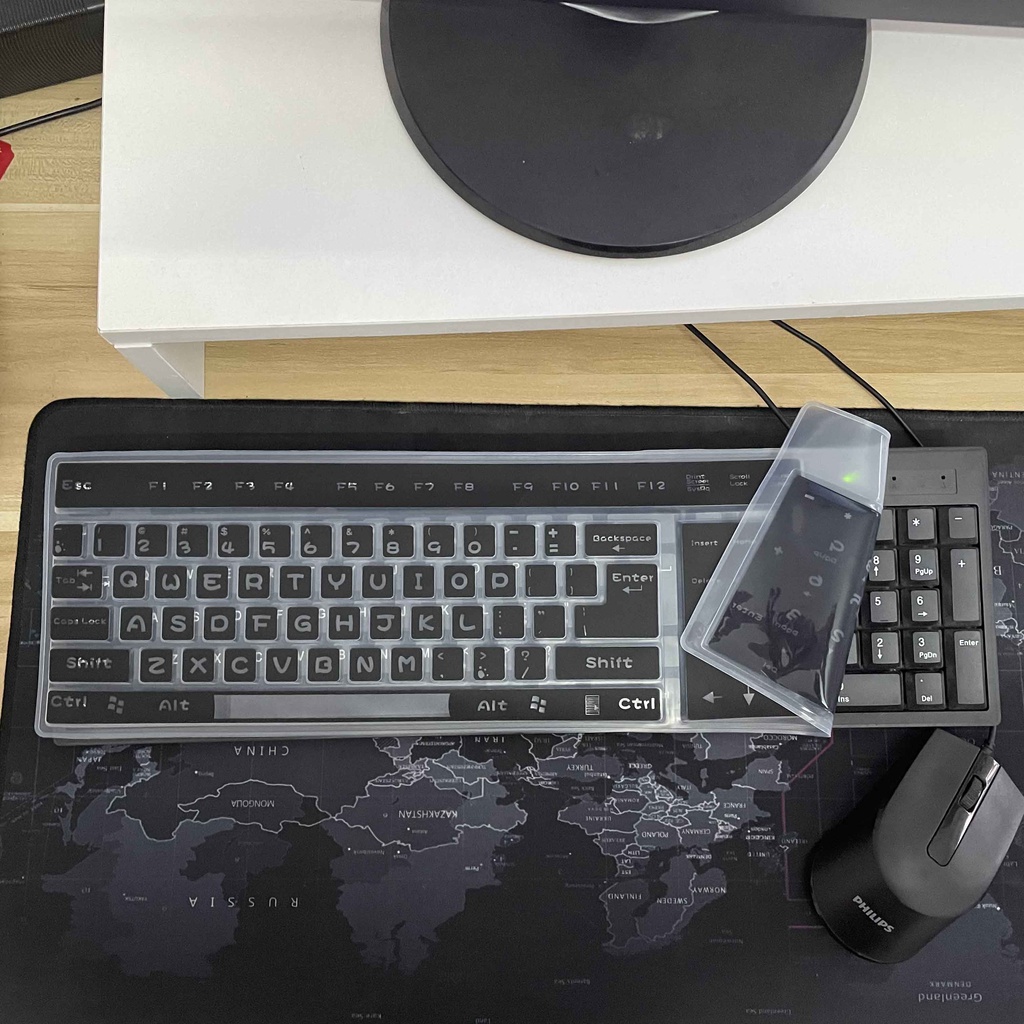 Miếng dán silicon bảo vệ bàn phím máy tính với 5 màu tùy chọn