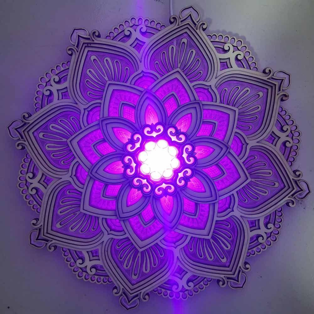 SUENIN Mandala Đèn LED Treo Trang Trí Phòng Khách, Tập Yoga