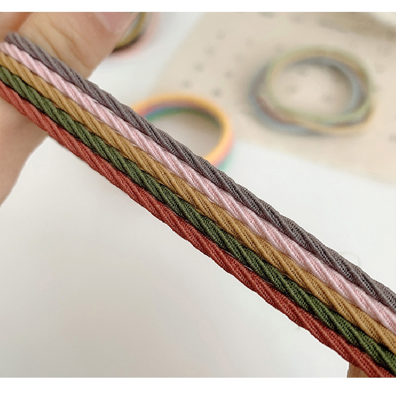 Bộ thun cột tóc kiểu dáng đơn giản nhiều màu sắc cho nữ