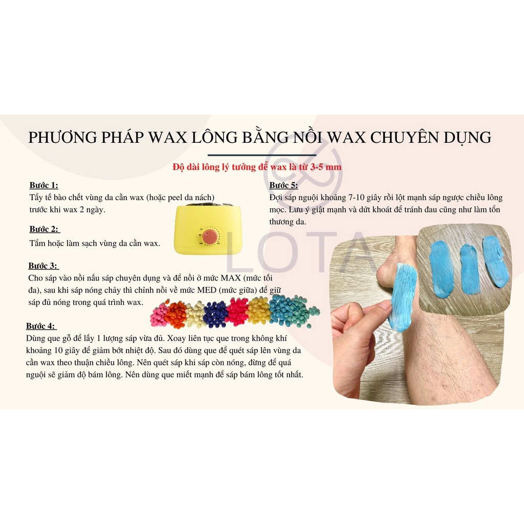 HẠT WAX LÔNG YOUNGERIST HƯƠNG CAM wax toàn thân không đau