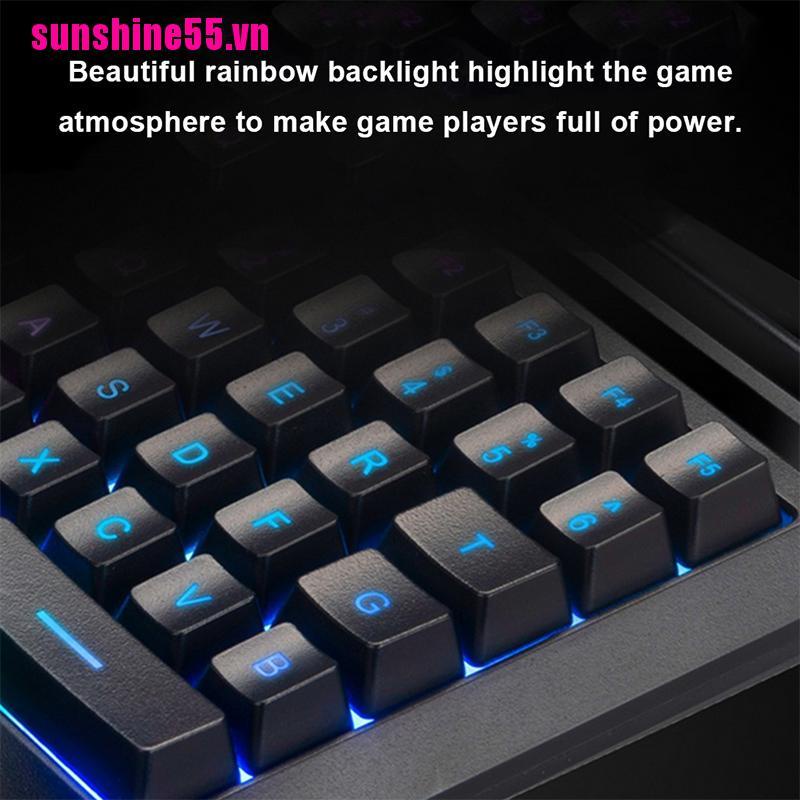 Bàn PhíM Cơ Gaming sunshine55 Một Tay CầM, Có ĐèN NềN RGB