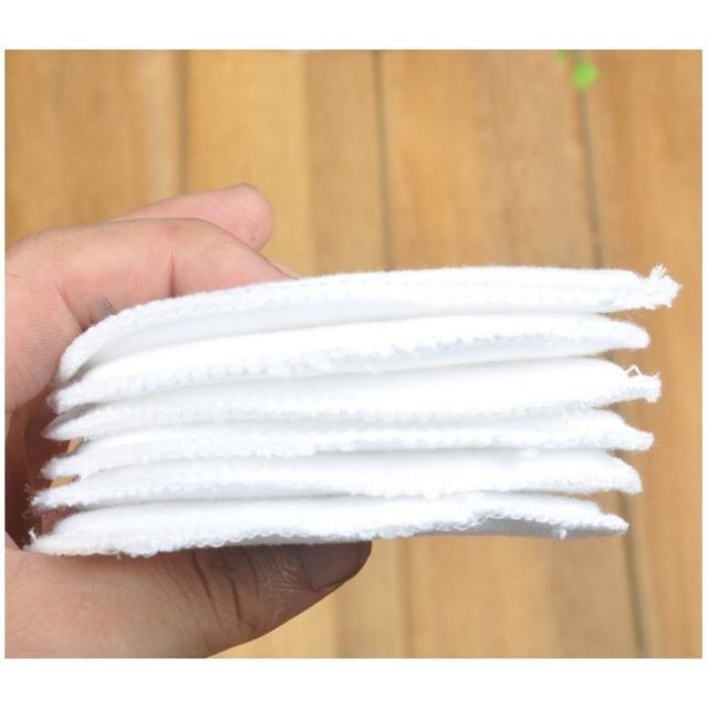 Túi 6 Miếng Lót Thấm Sữa Bằng Vải- Giặt Lại Được- Tái Sử Dụng- Hàng Việt Nam