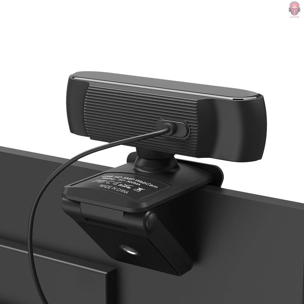 Webcam Hxsj S2 Usb 2.5k Pc 5mp Tích Hợp Mic Và Vỏ Bảo Vệ Riêng Tư Cho Giảng Dạy Đen