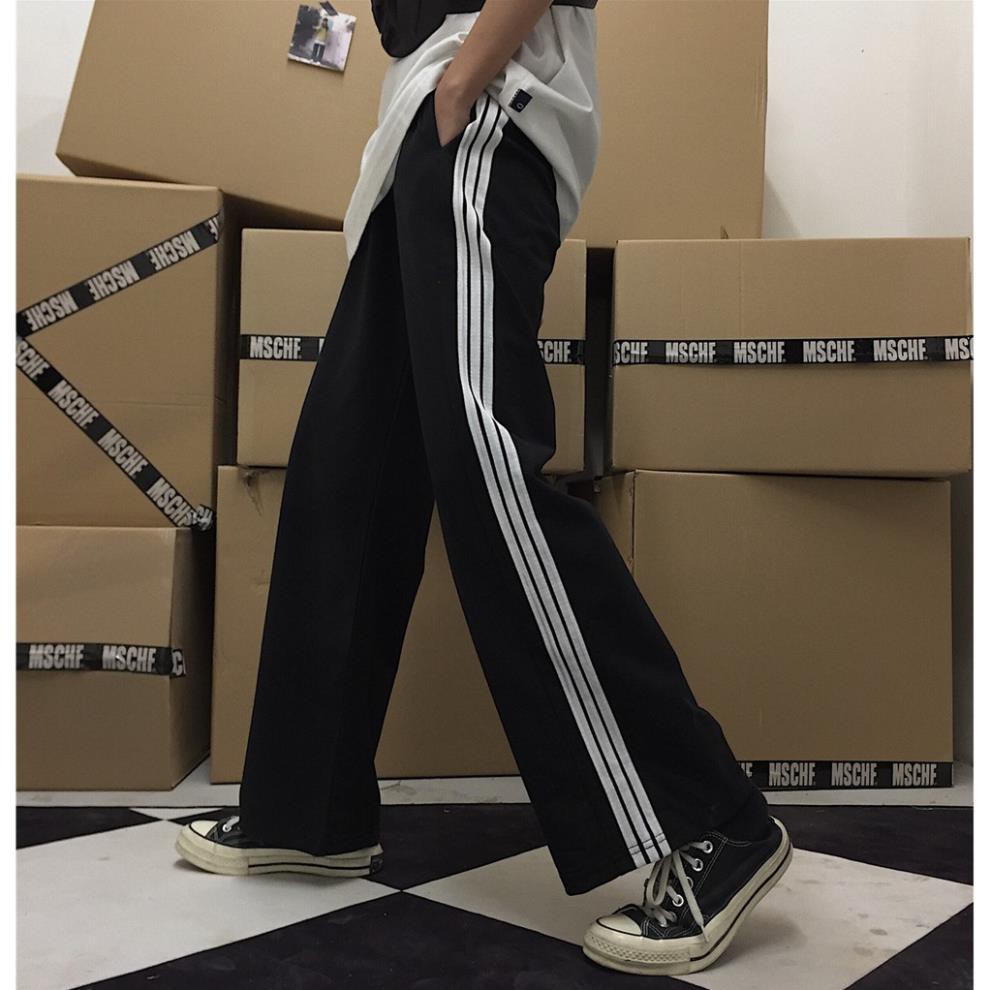 (FREESHIP+VIDEO THẬT) Quần Unisex dành cho nam nữ - Quan0006 Quần Cullotes 3 sọc Ống Rộng | BigBuy360 - bigbuy360.vn