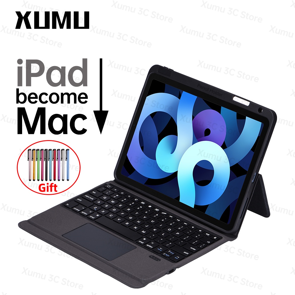 Bao Da Kèm Bàn Phím Không Dây Cho Ipad Pro 11 12.9 7th Gen 8th Gen 10.2 Air 3 10.5 Air 4 4th Gen 10.9 Inch 2020 2018