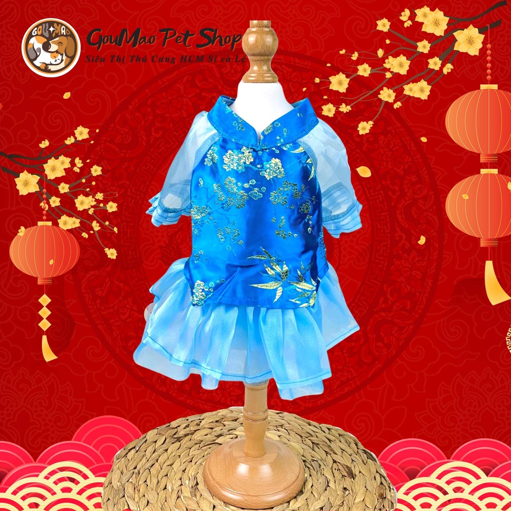 VÁY TẾT SIÊU ĐẸP DÀNH CHO CHÓ MÈO THƯƠNG HIỆU GOUMAO