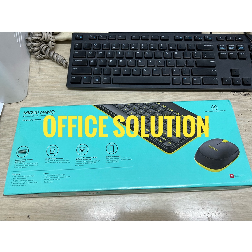 Bộ bàn phím chuột không dây Logitech MK240