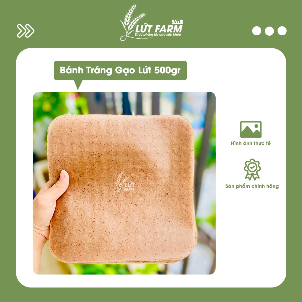 Bánh tráng gạo lứt nguyên chất Lứt Farm 500g