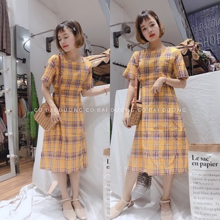 Váy vintage kẻ