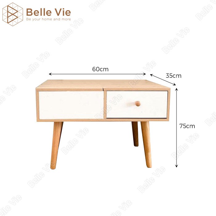 Bàn Trang Điểm BELLEVIE Bàn Phán Ngồi Bệt Gỗ MDF Cao Cấp Gương Gấp Gọn Tiện Lợi