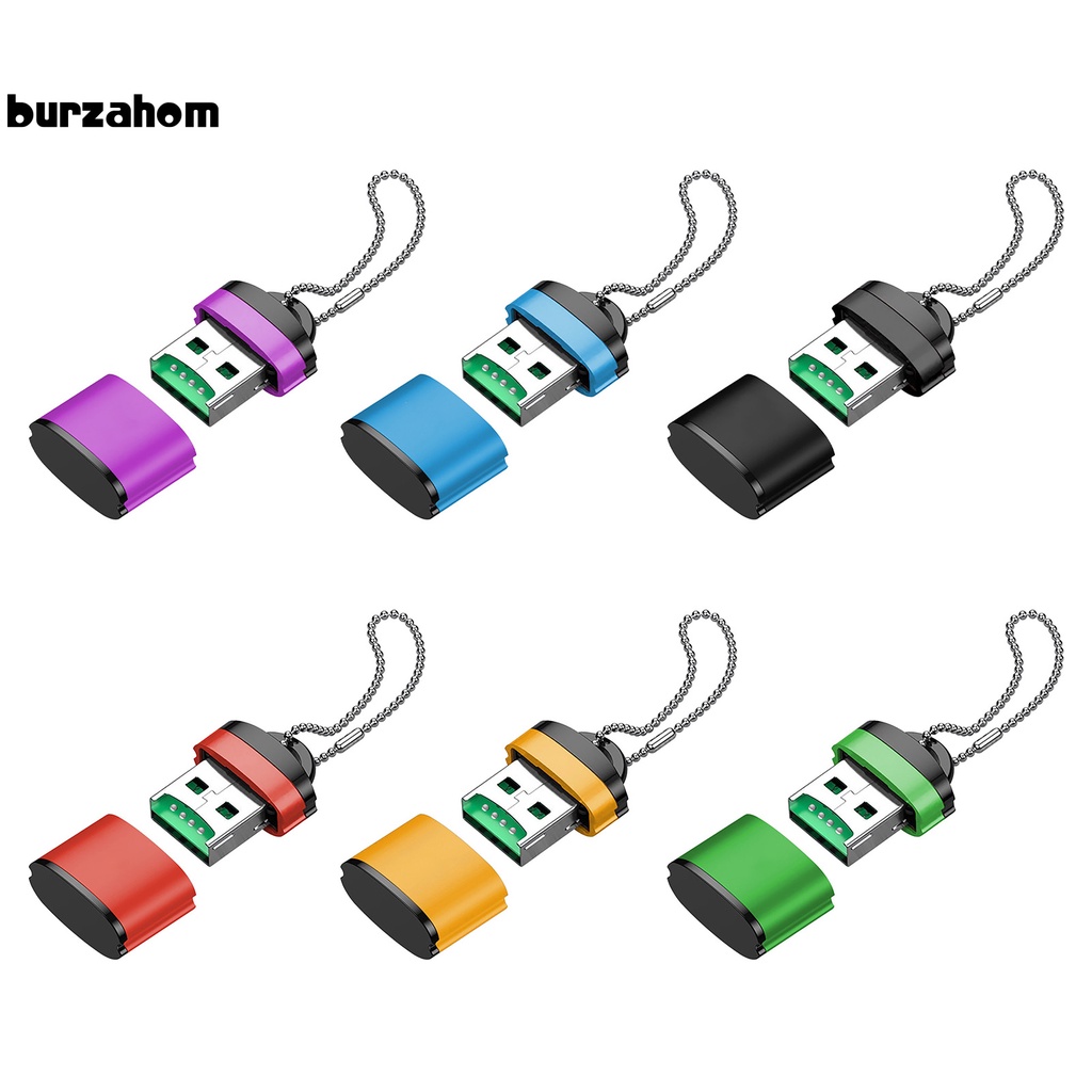 Đầu Đọc Thẻ Nhớ Usb Tf Thiết Kế Nhỏ Gọn Chống Rỉ Sét Có Móc Treo Tiện Dụng