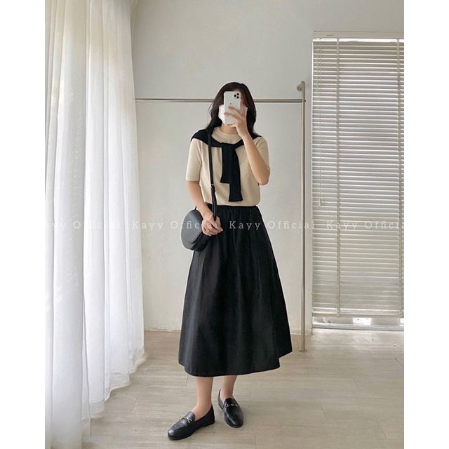 KAYY. Chân váy kaki dáng dài - Cv928