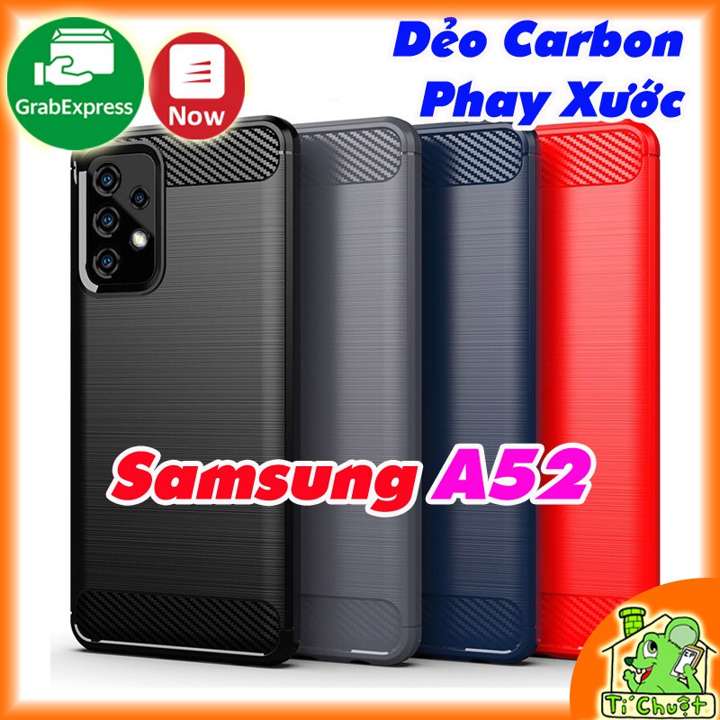 [Ảnh Thật] Ốp Lưng Samsung A52 4G/5G Dẻo Carbon Phay Xước Chống Sốc