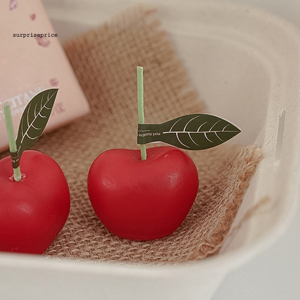 Set 4 Nến Thơm Hình Trái Cherry Có Hương Thơm Nhẹ Nhàng