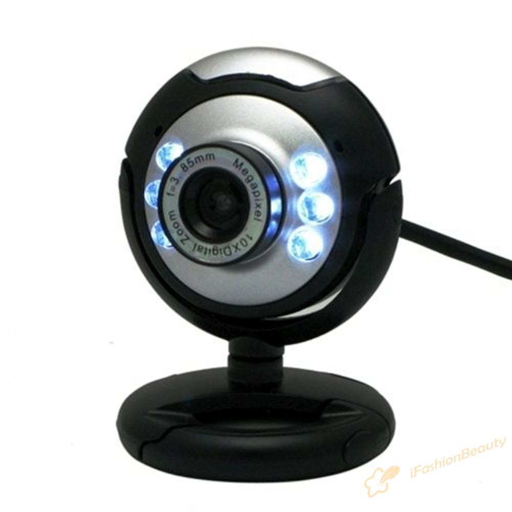 【New】HD 12.0 MP 6 LED USB Webcam Camera with Mic &amp; Night Vision for Desktop PC