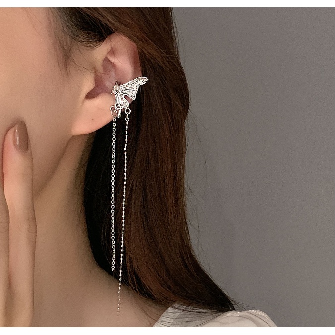 MOCHASHUBông tai dáng dài hình bướm xinh xắn thời trang Hàn Quốc cho nữ