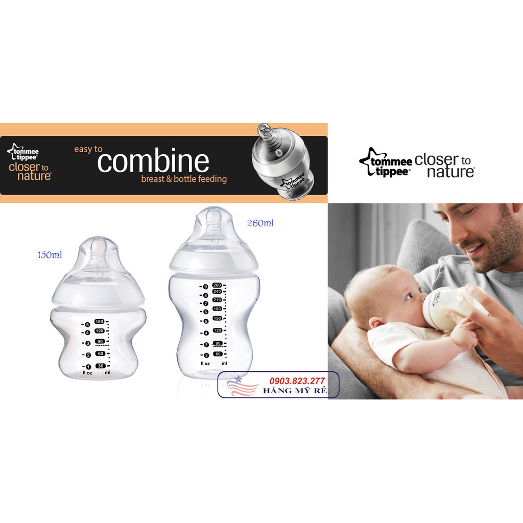 Bình Sữa Cổ Rộng Tommee Tippee - UK