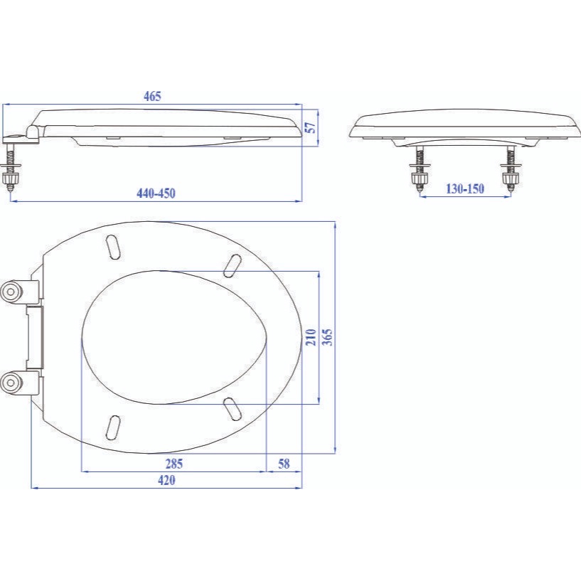 Nắp bồn cầu loại thông dụng Asico 9080