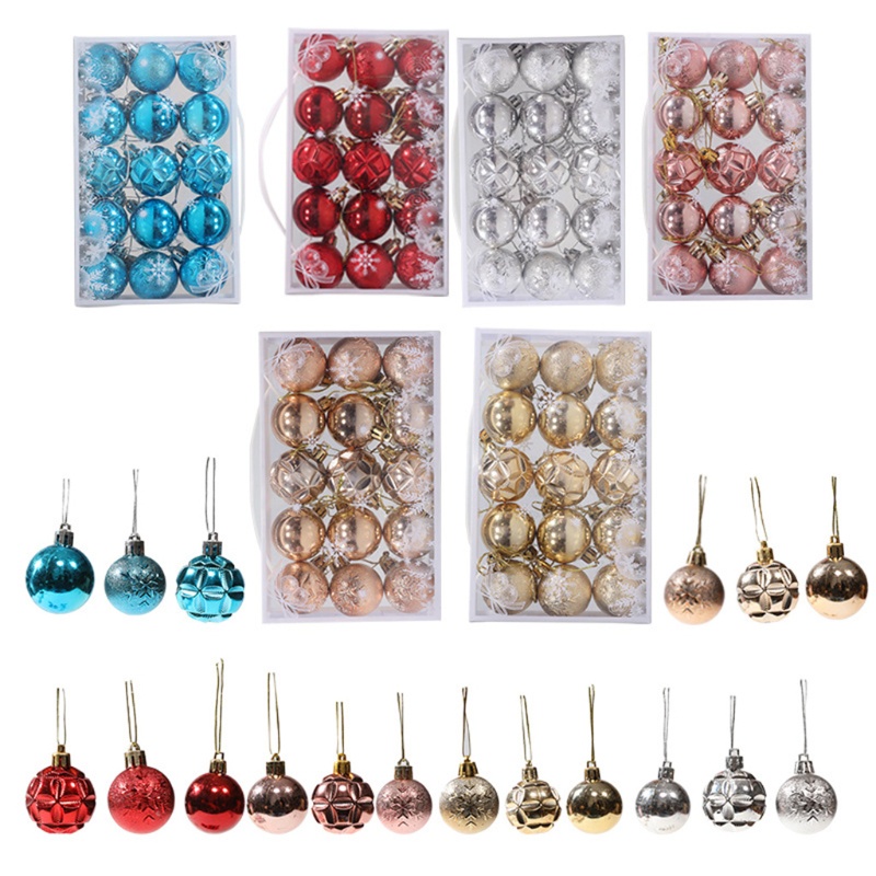 Set 15 quả châu 1.57&quot; trang trí cây thông Noel