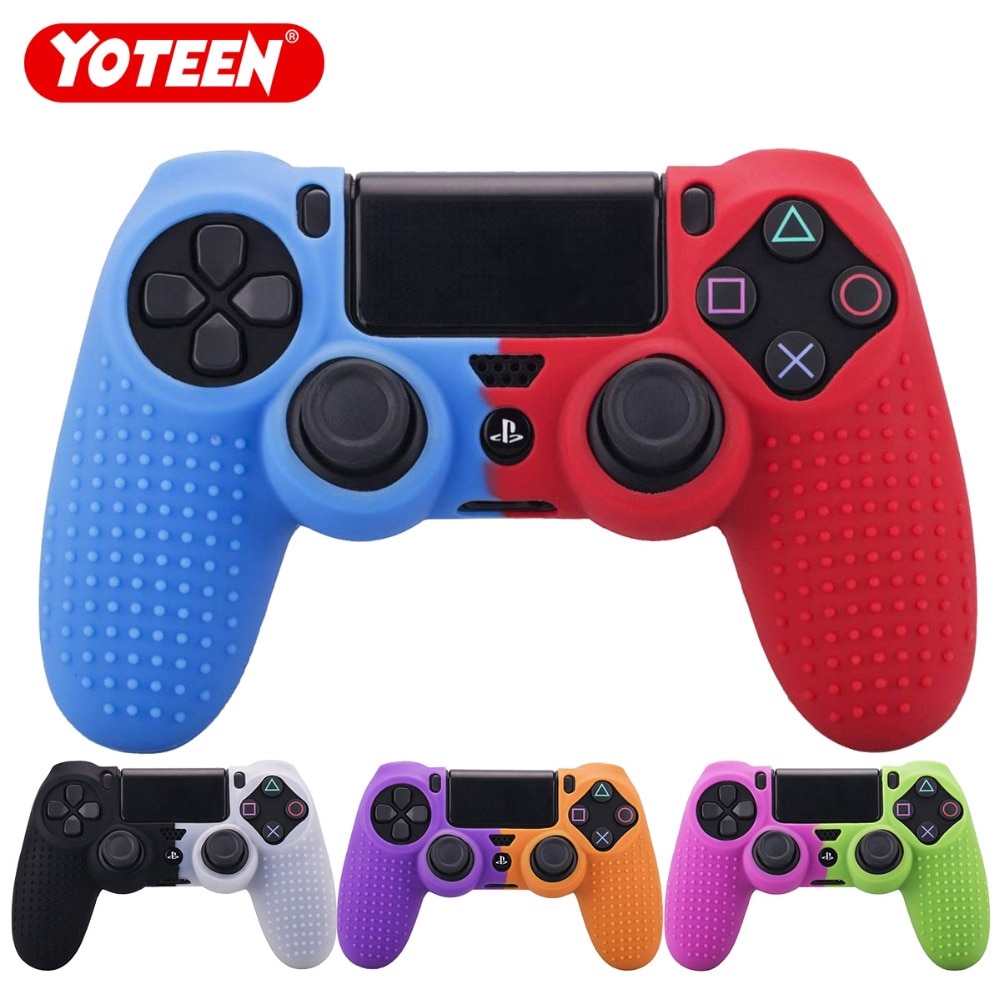 Vỏ bọc silicon Gel họa tiết chấm bi cho bộ điều khiển Sony PS4 Dualshock 4