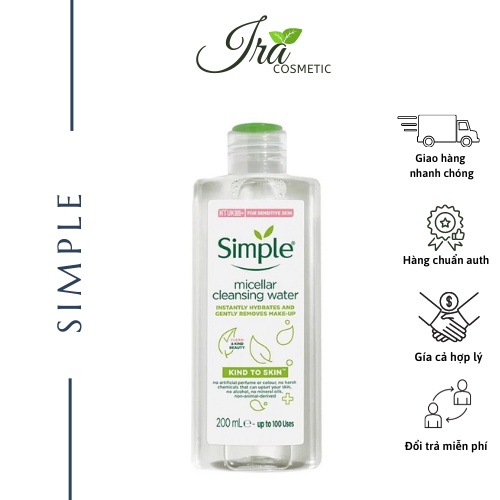 Nước Tẩy Trang Simple Micellar Cleansing Water 200ml