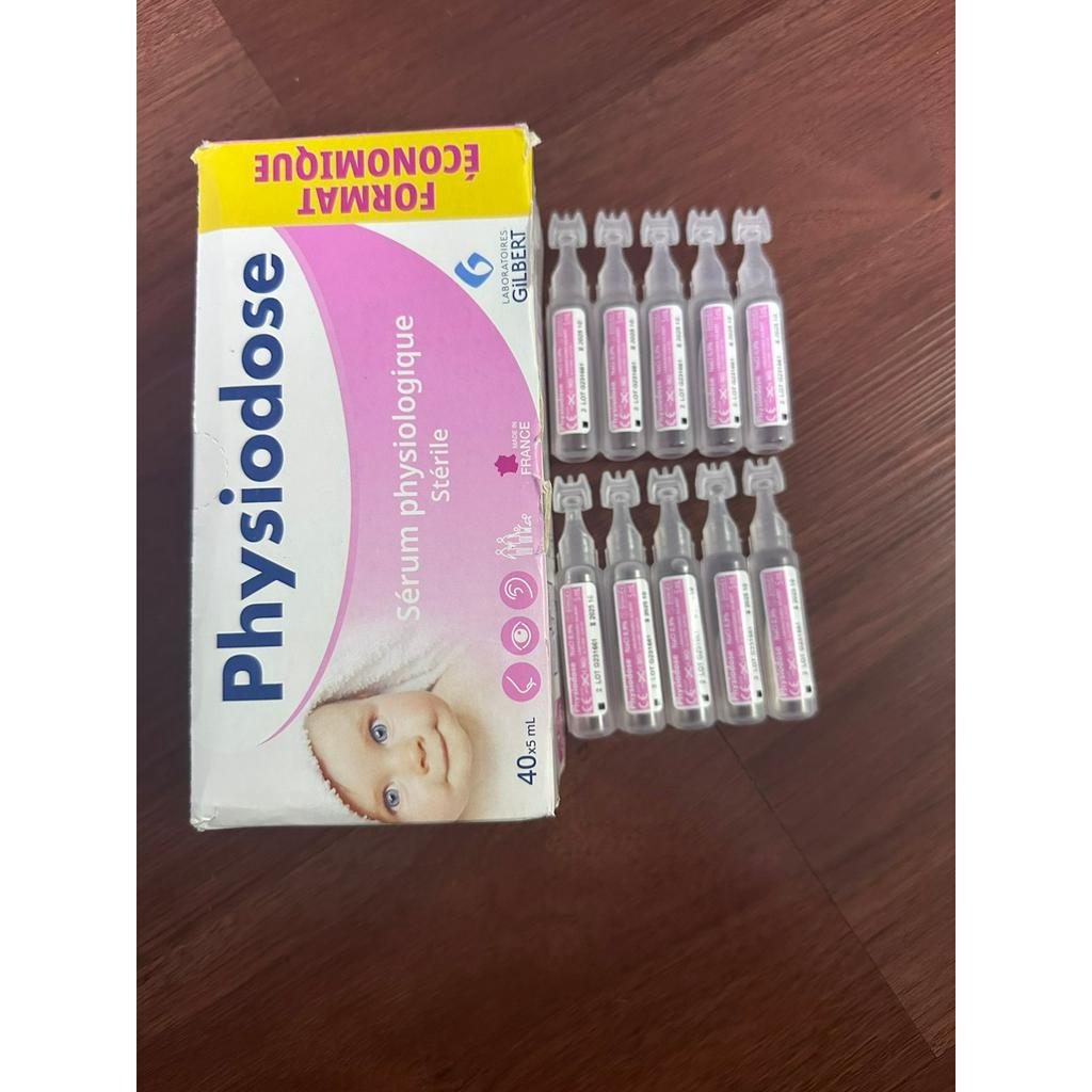 Nước muối sinh lý nhỏ mắt mũi, hàng SX Pháp Physiodose em bé /1848