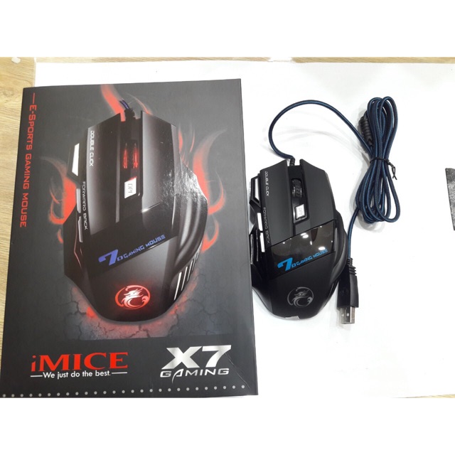 Chuột Game Imce X7 dây dù dài đầu USB ( đen )