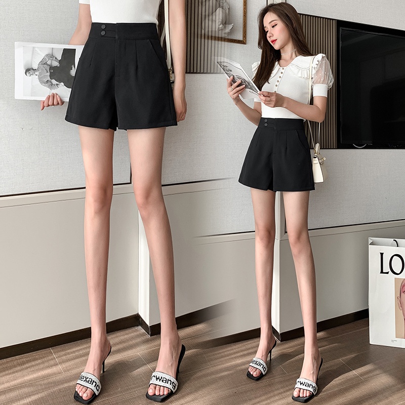 Quần Short Lưng Cao Ống Rộng Thời Trang Mùa Hè Cho Nữ