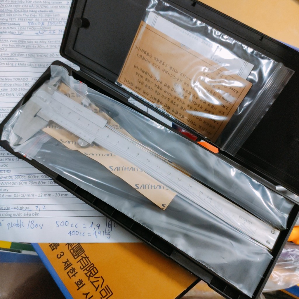 Thước cặp Made in Korea, SanHan 150mm, hàng siêu cấp