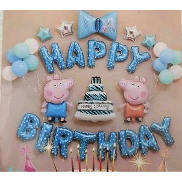 [COMBO]Trang Trí Tiệc Sinh Nhật KITY, ELSA, DOREMON, SIÊU NHÂN, PEPPA, CHÓ CỨU HỘ, Bóng Chữ Happy Birthday