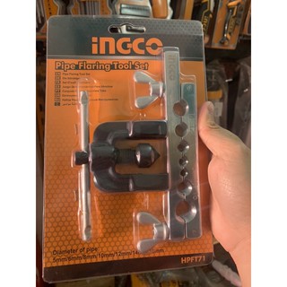 5-16mm Bộ lã ống đồng INGCO HPFT71, Bộ long loe ống đồng, Bộ dụng cụ ống đồng loe và gá hàn