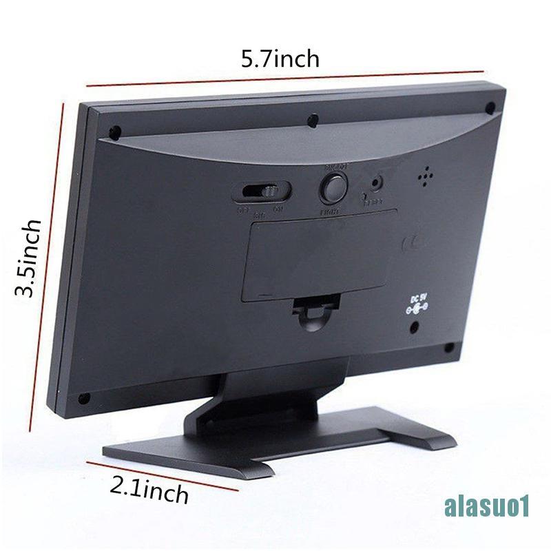 Đồng Hồ Báo Thức Điện Tử Màn Hình Lcd Hiển Thị Nhiệt Độ