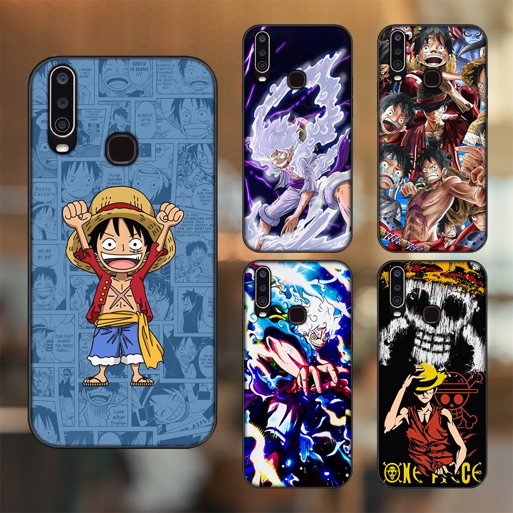 Ốp lưng Vivo Y12, Y15, Y17, U10 viền đen in hình Luffy One Piece
