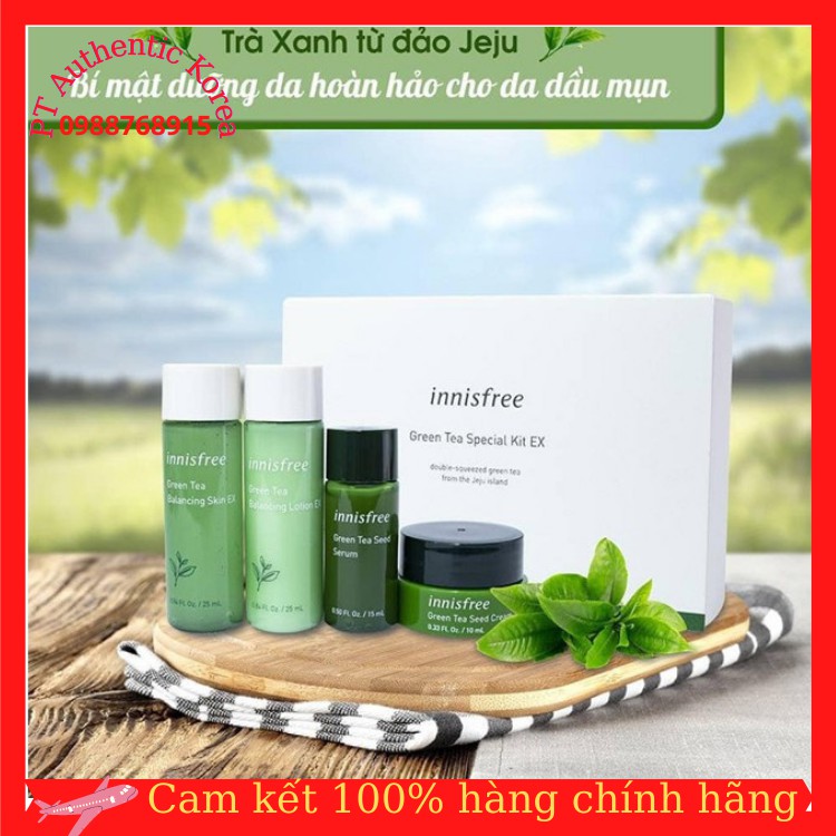 Set Mini Innisfree Trà Xanh Green Tea Special Kit Ex
