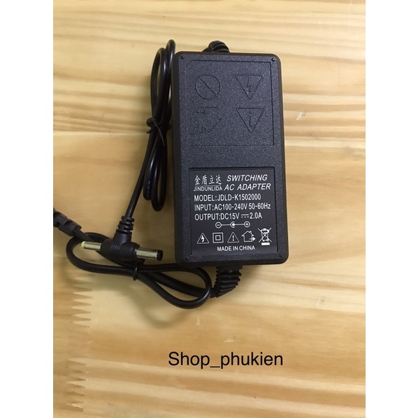 Nguồn sạc loa kéo 15V-2A - Củ sạc loa kéo 15V-2A - Adapter loa kéo 15V-2A
