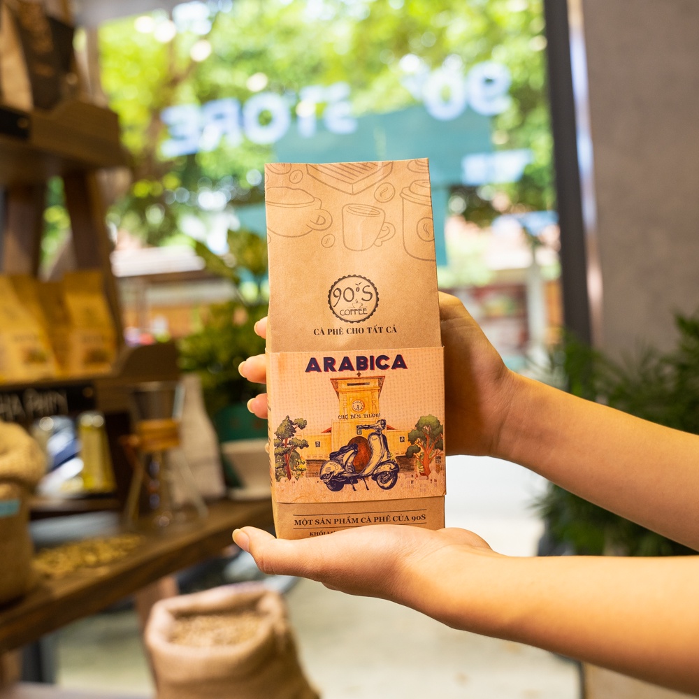 Túi 250Gr Cà Phê Arabica Gu Đắng Nhẹ Chua Thanh Hậu Vị Ngọt Nguyên Chất Rang Mộc |100% Cà Phê Sạch| 90S Coffee Vietnam