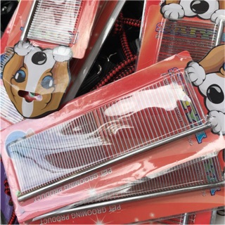 Lược inox 2 đầu chải lông giúp gỡ rối rụng lông chó mèo và thú cưng